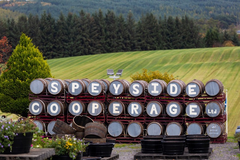 Original Entrance Sign to the Traditional Cask Factory of the Speyside RegionPhoto: Shutterstock 