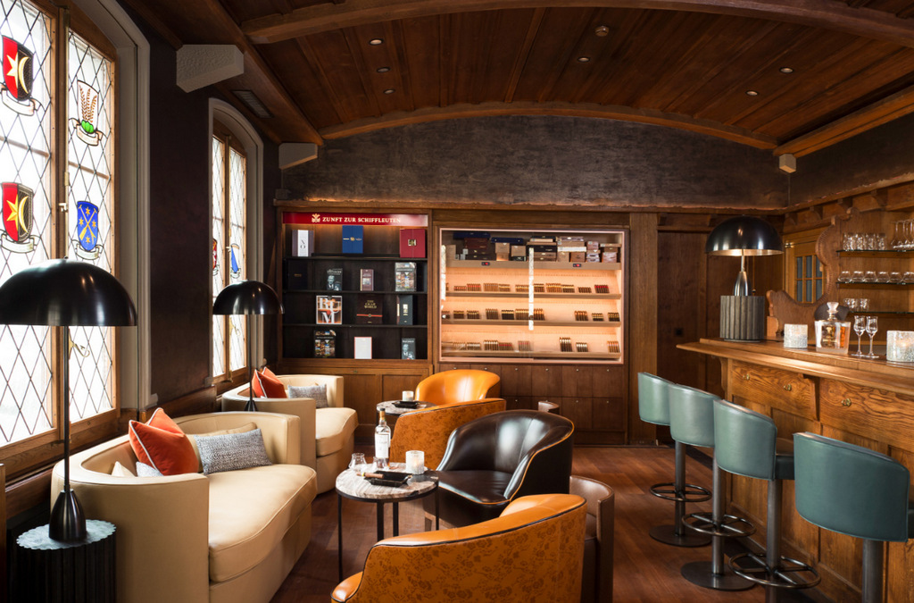 Storchen Hotel Zurich Cigar Bar. Photo: Storchen Hotel website