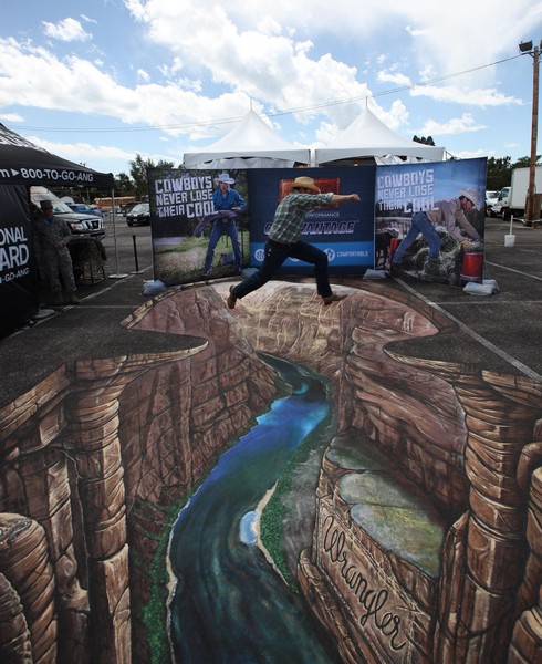 Three-dimensional advertising artwork by Joe & Max for Wrangler jeans. Photo: 3djoeandmax.com.