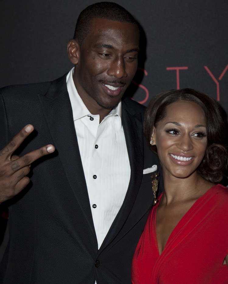 With his wife Alexis during Mercedes-Benz Fashion Week at Lincoln Center, New York, 2012.