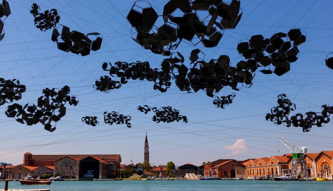 Outdoor installation by Argentine artist Tomás Saraceno, presented at the 2019 Venice Art Biennale. Photo: Shutterstock.