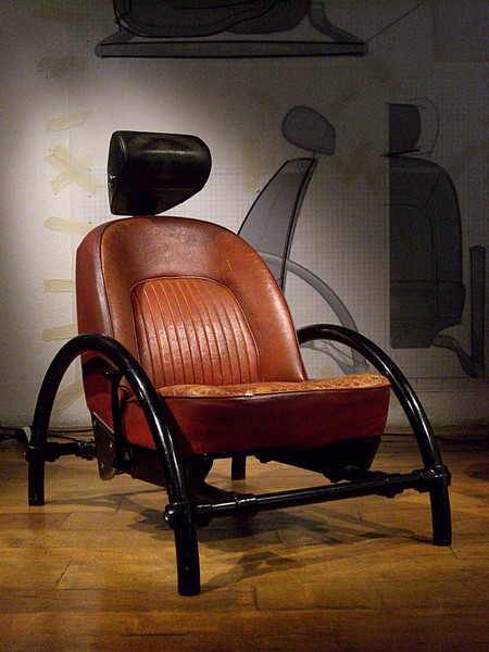 The Rover Chair, which launched Arad’s career. A discarded Rover car seat was transformed in his hands into an international design icon.Photo: Ron Arad And Associates Ltd