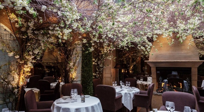 The restaurant bursts into bloom in spring. Photography: Carol Sachs